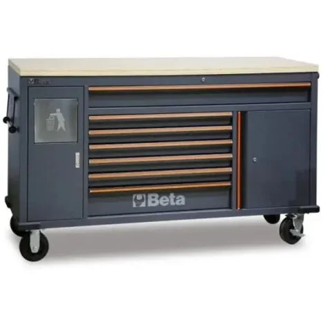 Beta C45PRO 2.0 MWS/W Cassettiera mobile Work Station 7 cassetti con piano in legno