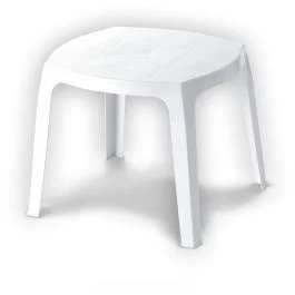 Tavolino basso 56x48 cm in plastica (pp), bianco, Oscar