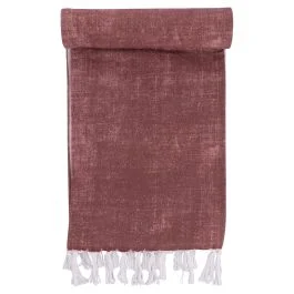 Runner con frange, 180x33cm, marrone, Tuareg