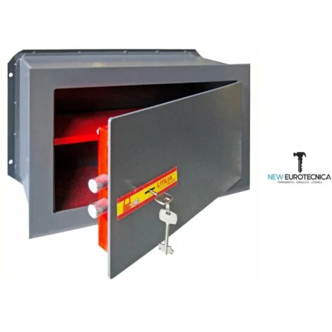 UTILIA Cassaforte a muro da incasso blindata antiscasso 26x15xH18 cm in acciaio