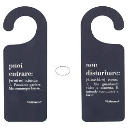 Stop&Go cartello per maniglia in legno MDF, decoro double face, Victionary