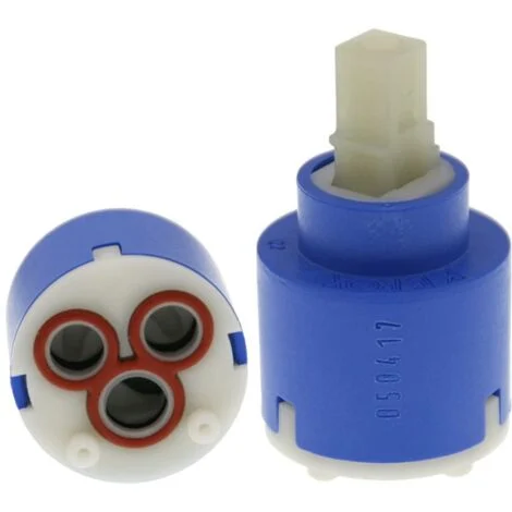 Schläfer 480019Cartuccia di Ricambio per Miscelatore Monocomando 35mm Bassa con 2 Piedini in Ceramica, Adatta per il Rubinetto della Cucina, Bagno, Lavabo, Doccia e Vasca, compatibile con Kerox
