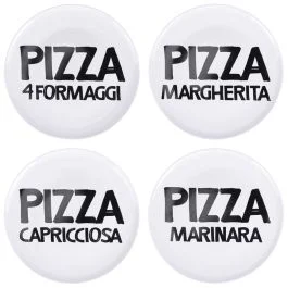 Piatto pizza in vetro opalino, Napoli Sibilla