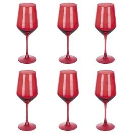 Set 6 calici vino 510 ml, rosso, Rubino Sibilla