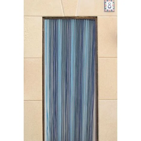 Tenda Moschiera Cordoncino 125xh240 cm - azzurro - 010-009-008