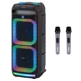 Cassa karaoke wireless 40W, 2 microfoni , Kooper