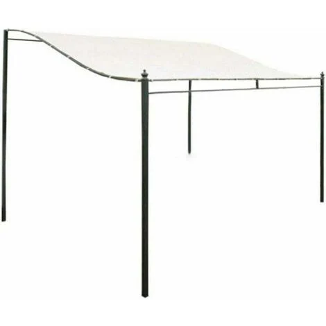 Telo di ricambio per tettoia per gazebo/padiglione - Tela impermeabile 300D per tetto alto, tenda da sole per esterni, tessuto impermeabile/resistente agli strappi, 3 m x 2,6 m (senza supporti) -Crezu