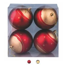 Set 4 palle di Natale Ø 10 cm, Santa's House