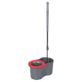 Super Mop rotante 16 l, tubo estensibile fino a 110 cm, grigio e rosso
