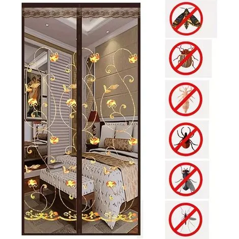Zanzariera Magnetica 100x210 cm - Protezione Estiva Senza Forare per Porte/Finestre/Pareti Divisorie - Tenda Anti-Mosche e Zanzariera Autoadesiva