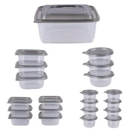 Set 21 contenitori per alimenti, impilabili, SìChef