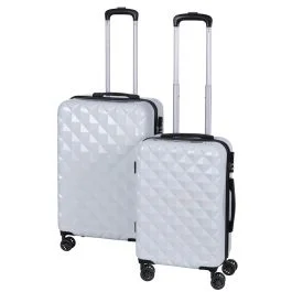 Set 2 valigie bianche, Diamond