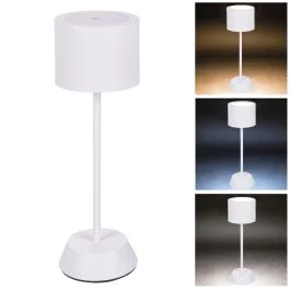 Lampada da tavolo touch ricaricabile, bianco, Aladina