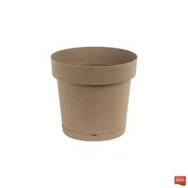 Vaso tondo Woody 30x25,5 cm, beige
