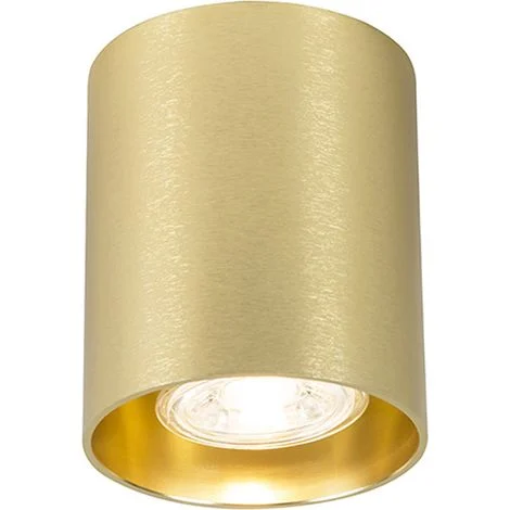QAZQA Faretto tubo - Moderno - Alluminio - Oro - Tondo Max. 1 x Watt