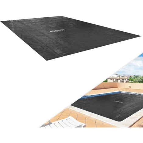 AREBOS Telone termico solare Telone solare riscaldatore piscina 120mic nero