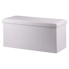 Panca contenitore multiuso avorio 76x38x38 cm, Sibilla