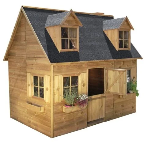casetta da giardino per bambini in legno domus "sofia" 157x248x218 cm