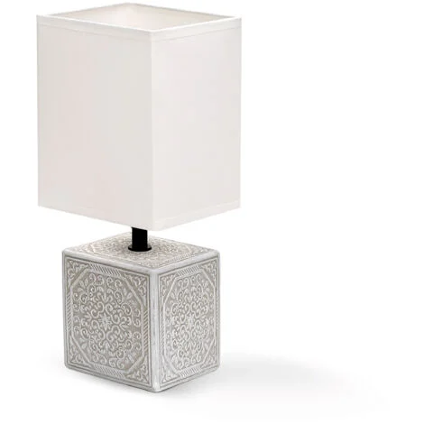 Lampada da Tavolo Moderna in Ceramica Bianco AIGOSTAR - Attacco E14