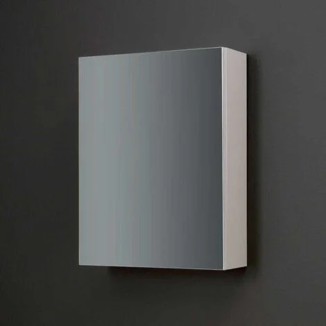 Specchio Contenitore Per Bagno Con Un'anta Bianco 45 Cm