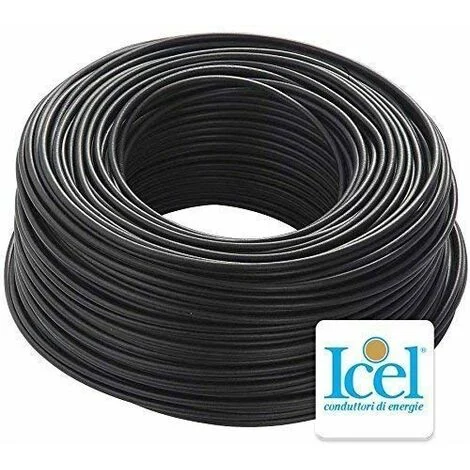 Cavi 200 metri cavo unipolare cordina fs17 nero sezione 1x1mmq n07v1ne/b200 fs17-1ne/b200ne/b200