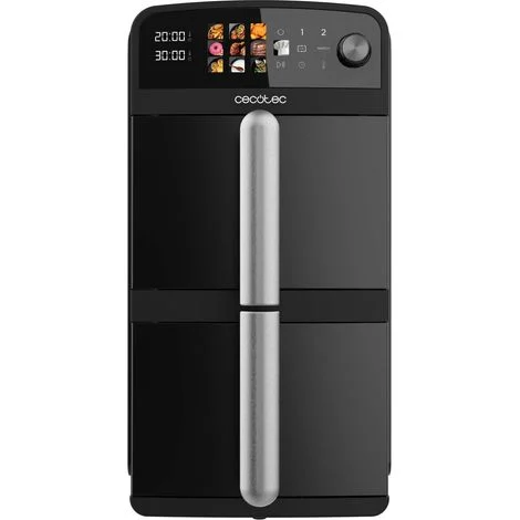 Cecotec Friggitrice ad Aria di 10L con Vasche Sovrapposte Cecofry DuoLevel 10000. 2400W, Vasche da 5L, Controllo Touch
