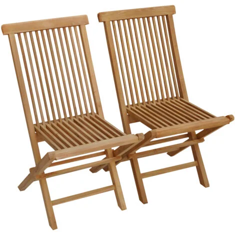 Set di 2 sedie da giardino in teak LOMBOK