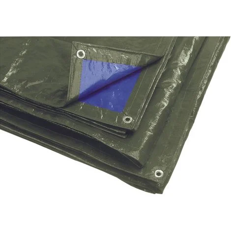 Utilia TELO OCCHIELLATO MULTIUSO IN POLIETILENE Col. Verde/Blu (120 gr/mq) mt. 3x4
