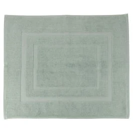 Tappeto bagno 50x60 cm in cotone, verde salvia, Sibilla