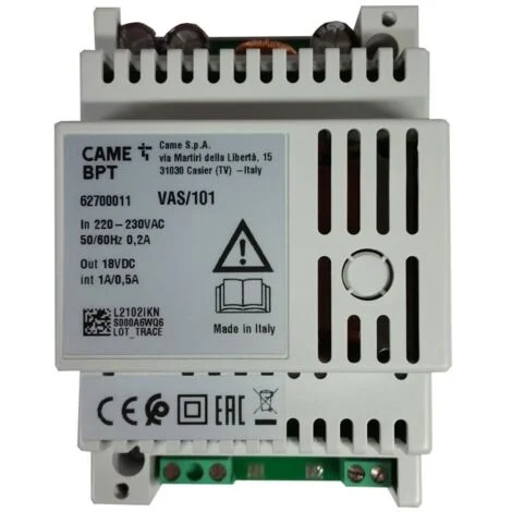 Alimentatore Citofonico BPT VAS/101 230V 4 Moduli DIN 62700011