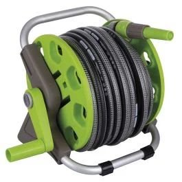Set tubo da giardino con avvolgitubo 20 m, lancia a spruzzo regolabile, Esté
