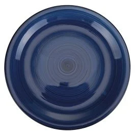 Piatto piano blu in gres, Lipari
