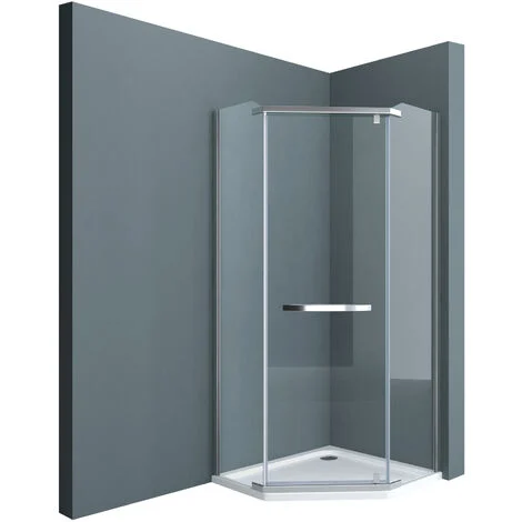 doporro® Box Doccia 80x80x195cm, Cabina Bagno Vetro di Sicurezza ESG Vetro Trasparente Incluso Rivestimento Facile da Pulire con porte girevoli a 180° Ravenna08K
