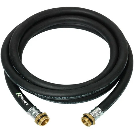 TUBO GASOLIO 2mt RACCORDATO 1 POLLICE POMPA NAFTA TRAVASO BOTTE RIBIMEX