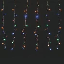 Tenda 208 led multicolor, a batteria, uso esterno, 300x70 cm, Santa's House