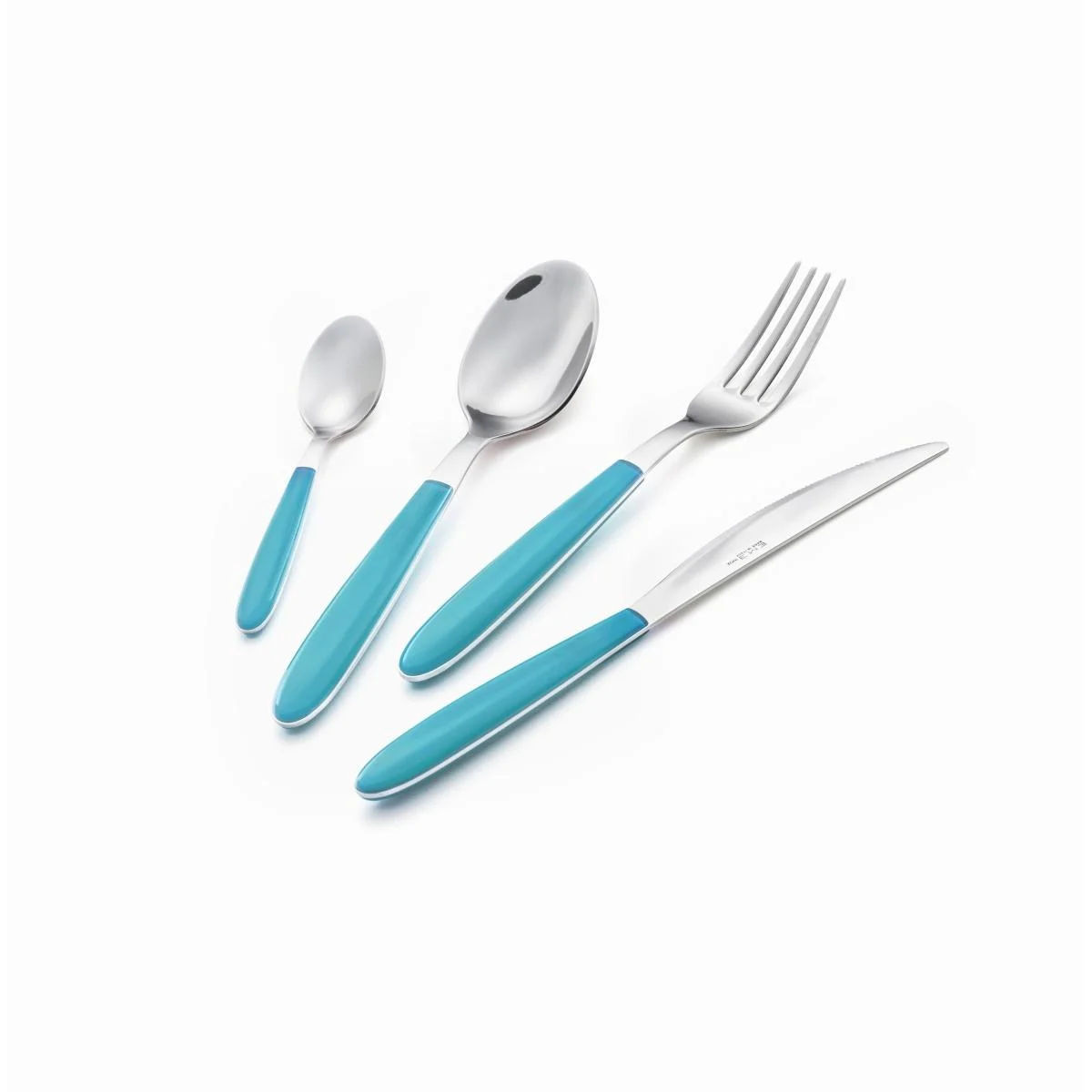 Posate Tavola Inox Set pz.24 Eme Vero Turchese
