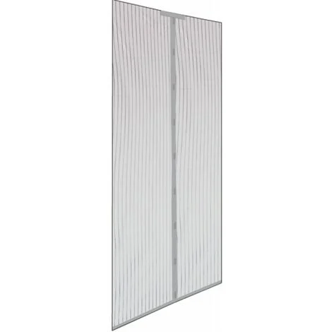 ZANZARIERA C/VELCRO X PORTE 140X240 GRIGIO STRISCE MAGN. RIDUCIBILE