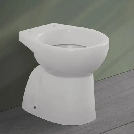 Wc tradizionale a pavimento in ceramica bianco lucido con bridaFlora