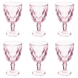 Set 6 calici 340 ml, viola, Elizabeth Sibilla