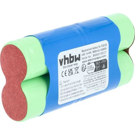 vhbw batteria compatibile con Philips FC6125/01, FC6125 home cleaner (1800mAh, 4,8V, NiMH)