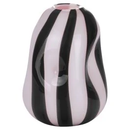 Vaso arredo in vetro riciclato h. 29 cm, Black Velvet Sibilla