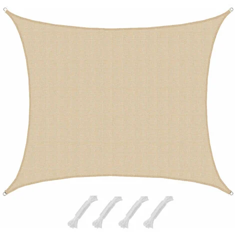 6x5 Vela Ombreggiante Permeabile - Tenda da Sole per Giardino Balcone Pergola
