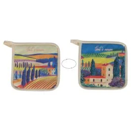 Presina da cucina in cotone double face, That's Amore Campagna