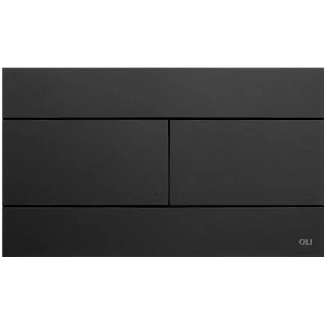 Placca cassetta wc Oli74 Plus slim in ABS nero Matt con doppio scarico