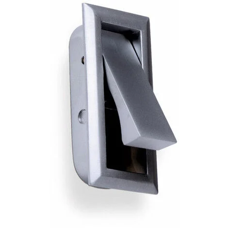 Maniglia metal da incasso estraibile per mobili e ante in legno