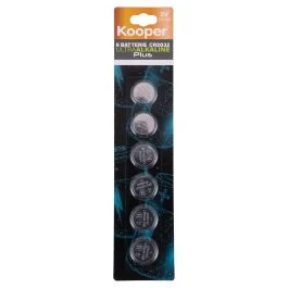 Set 6 batterie a bottone CR2032 3.0V, Kooper