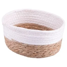 Cestino per lavette intrecciato in fibra naturale 19x15x9 cm, Sibilla