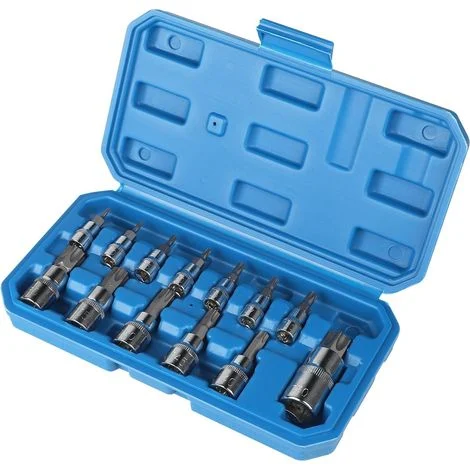 Bussola Torx maschio da 1/2'', 1/4'', 3/8'', punta Torx a 6 punte T8 T10 T15 T20 T25 T27 T30 T40 T45 T50 T55 T60 T70, bussola a brugola