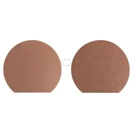 Tovaglietta mezzaluna double face, color cuoio, Horeca