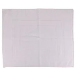 Tappeto bagno 50x60 cm in cotone, bianco, Sibilla